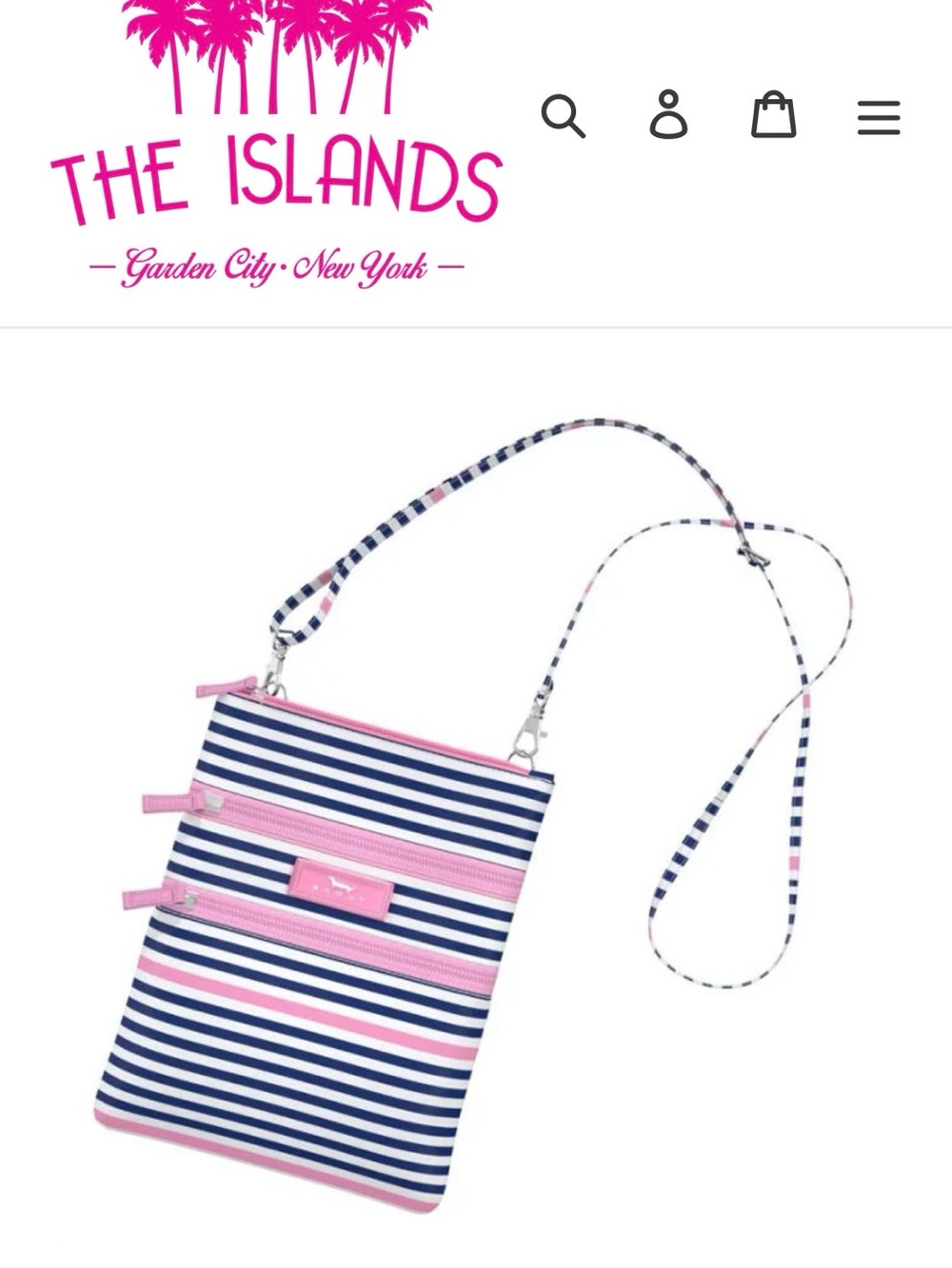 Scout Navy Stripe & Pink Crossbody Bag